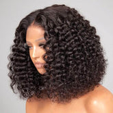 4*4 HD Undetectable Lace Curly Bob Wig 250% Density Middle Part